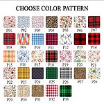 Gingham and floral pattern chart P01 through P33 for personalized varsity pet name lettering