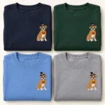Boxer Halloween sweatshirt in Navy, Forest Green, Carolina Blue and Sport Grey