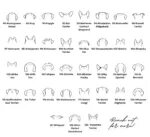 Dog ear chart part 3: ear styles #89 Portuguese Water Dog to #123 Yorkshire Terrier