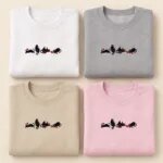 Holiday cat sweatshirt in White, Sport Grey, Sand and Light Pink