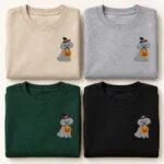 Toy Poodle Halloween sweatshirt in Sand, Sport Grey, Forest Green and Black