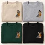 Yorkie Halloween sweatshirt in Sand, Sport Grey, Forest Green and Black
